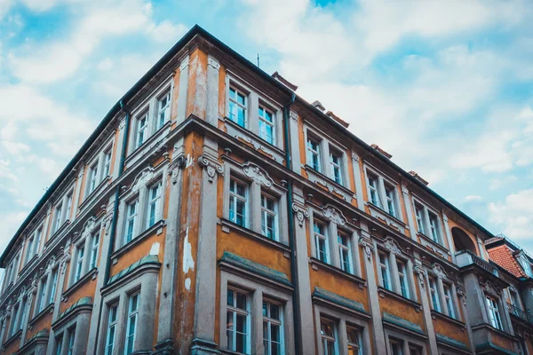 Old Weathered Yellow Low Rise Building in Munich