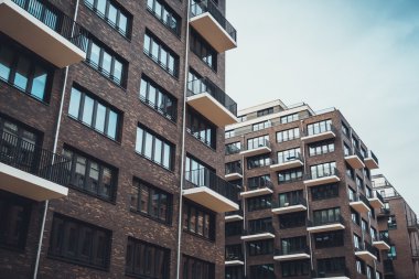 Eşleşen lüks condominium binalar çifti