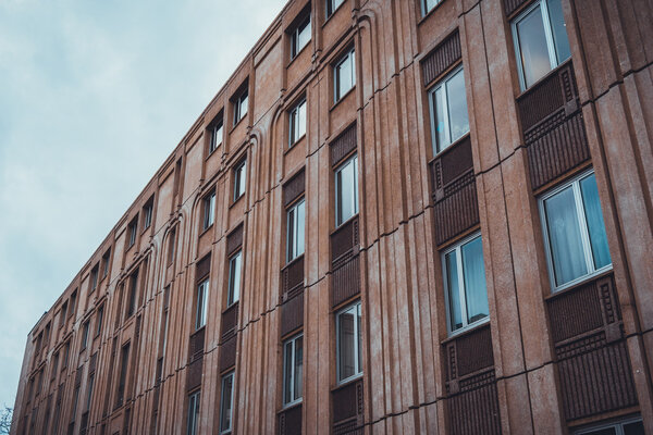 Stone facade of an office building at berlin