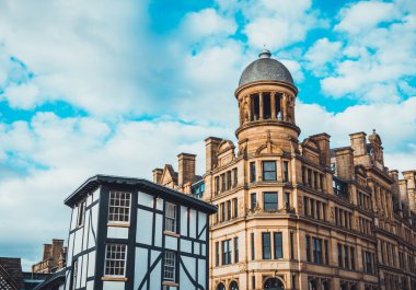 historical buildings at the heart of manchester clipart