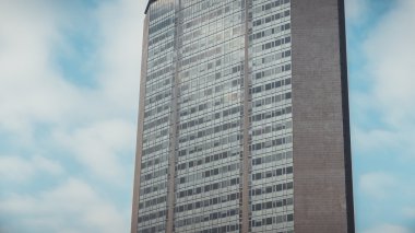 Bir gökdelenin ayrıntılı Görünüm