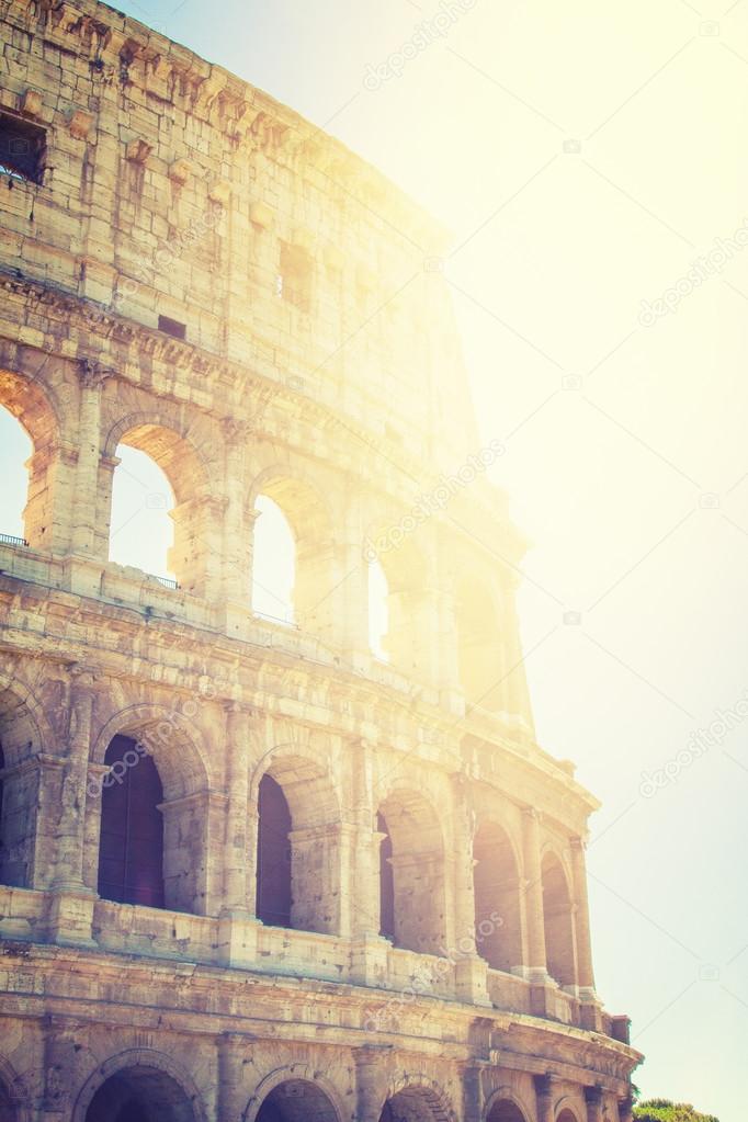 View of the Colosseum in Rome