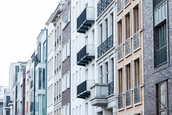 Facade of townhouses at berlin