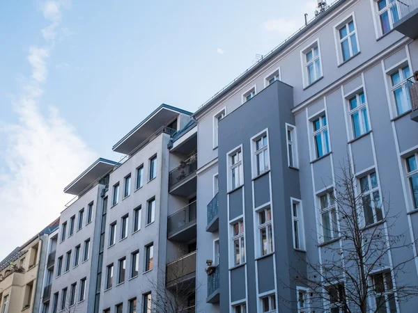 Modern Apartment Building with Gray Facade