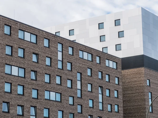 Low Rise Buildings with Brown Brick Facades