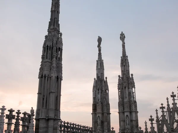 Duomo di Milano Spires, Milano, Italia — Foto Stock