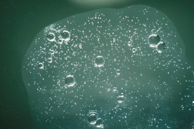 Bir kozmetik ürününün köpük dokusu, yıkama jeli veya duş jeli..