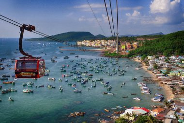 Phu Quoc Adası, Vietnam 'da Kablo Araba