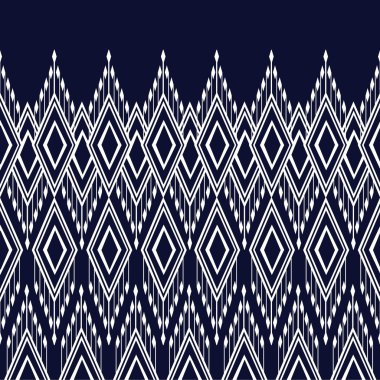 Geometrik etnik kalıp geleneksel arka plan, halı, duvar kağıdı, giysi, ambalaj, Batik, kumaş, sarong, Vektör illüstrasyon nakış tarzı.