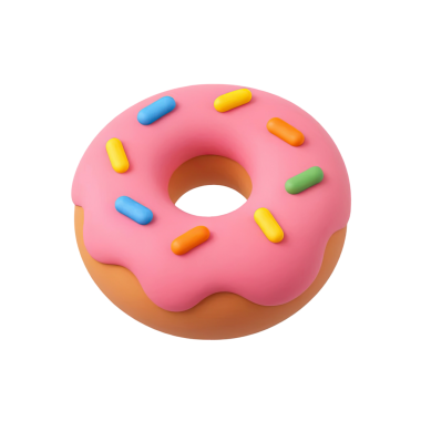 Pembe kremalı ve beyaz arkaplanlı renkli çöreklerden oluşan yakın plan bir poz..