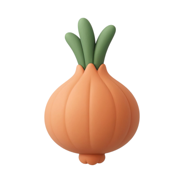 Yeşil saplı kahverengi soğanın beyaz arka planda izole edilmiş bir karikatür çizimi..