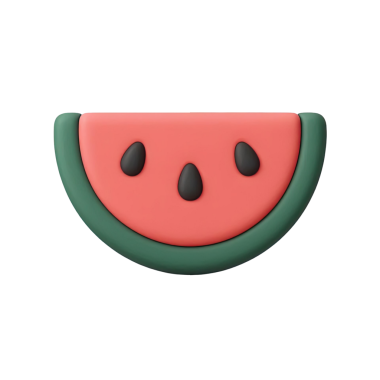 Karpuz diliminin canlı bir çizimi, yaz temalı tasarımlar ve canlandırıcı görüntüler için mükemmel..