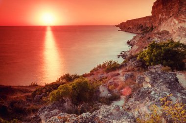 Cape Fiolent üzerinden günbatımı