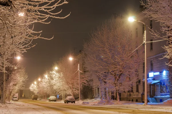 A rua nevada — Fotografia de Stock