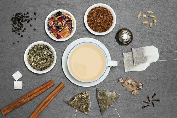 Collecion çay ve baharat birkaç tür