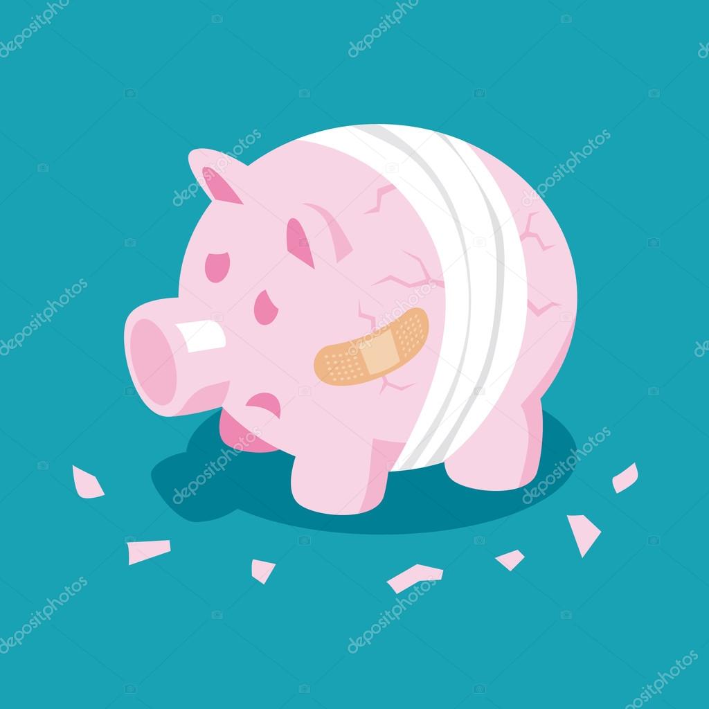 Broken piggy bank Vector Art Stock Images | Depositphotos Broken piggy bank Vector Art Stock Images | Depositphotos
