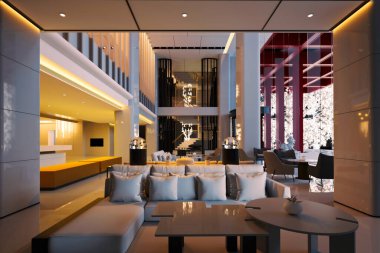 LUXURY HOTEL İŞARETİ 'NİN 3D RENDERİ