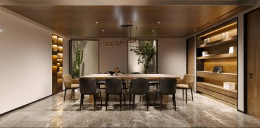 Toplantı odasının 3D görüntüsü