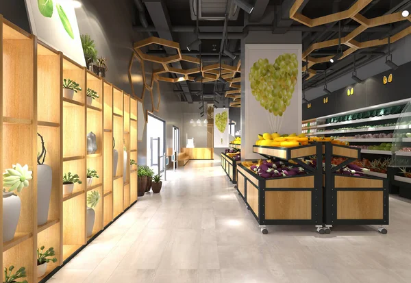 3D süpermarket, yiyecek deposu