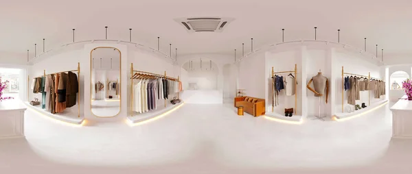 3D kadın giysi dükkanı, 360 derece sanal gerçeklik görünümü