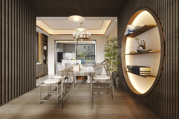 Render Dining Room — Stock Photo, Image