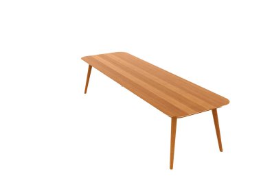 Beyaz arkaplanda 3 boyutlu ahşap tablo oluşturma