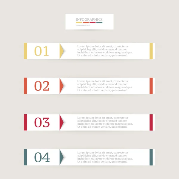 Modèle de conception d'infographie. Concept d'entreprise avec 4 options . — Image vectorielle