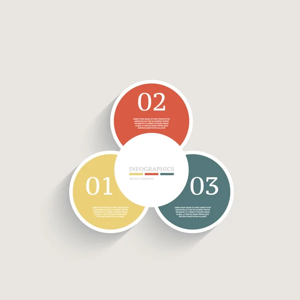 Modèle de conception d'infographie. Concept d'entreprise avec 3 options . — Image vectorielle