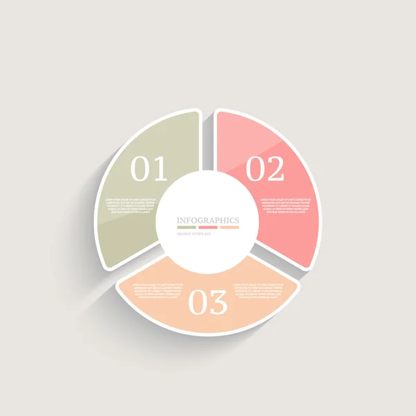 Infografik-Design-Vorlage. Geschäftskonzept mit 3 Optionen. — Stockvektor