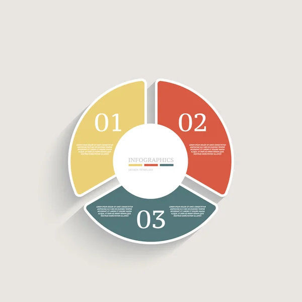 Infographics tasarım şablonu. 3 seçenek ile iş kavramı. — Stok Vektör