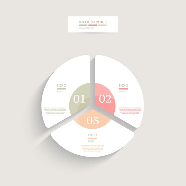 Infographics tasarım şablonu. 3 seçenek ile iş kavramı. — Stok Vektör