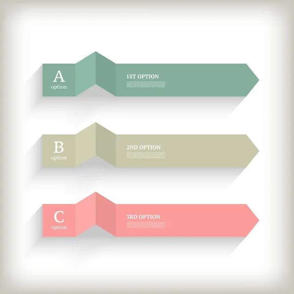 Modèle de conception d'infographie. Concept d'entreprise avec 3 options . — Image vectorielle