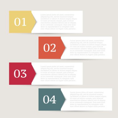 Infographics tasarım şablonu. İş kavramı ile 4 seçenekleri.