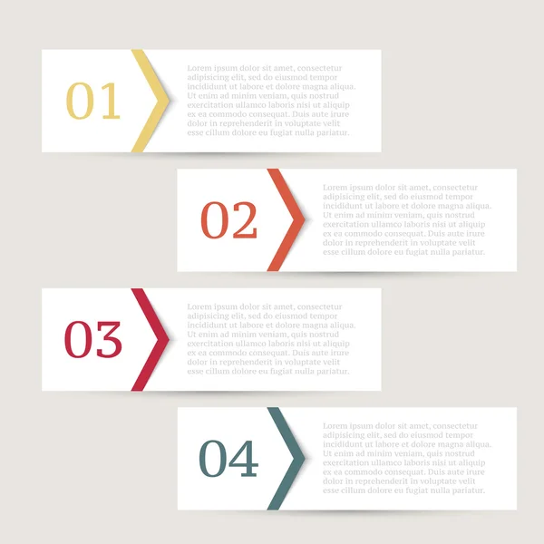 Infographics tasarım şablonu. İş kavramı ile 4 seçenekleri. — Stok Vektör