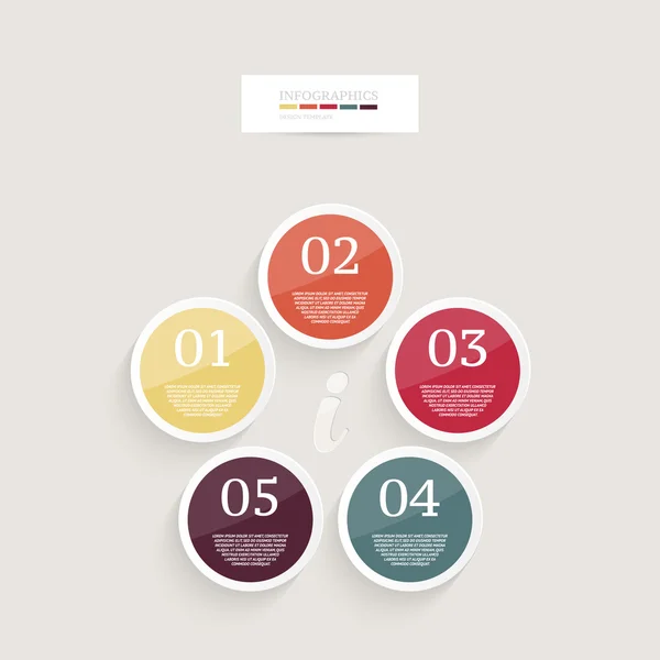 Infografik-Design-Vorlage. Geschäftskonzept mit 5 Optionen. — Stockvektor
