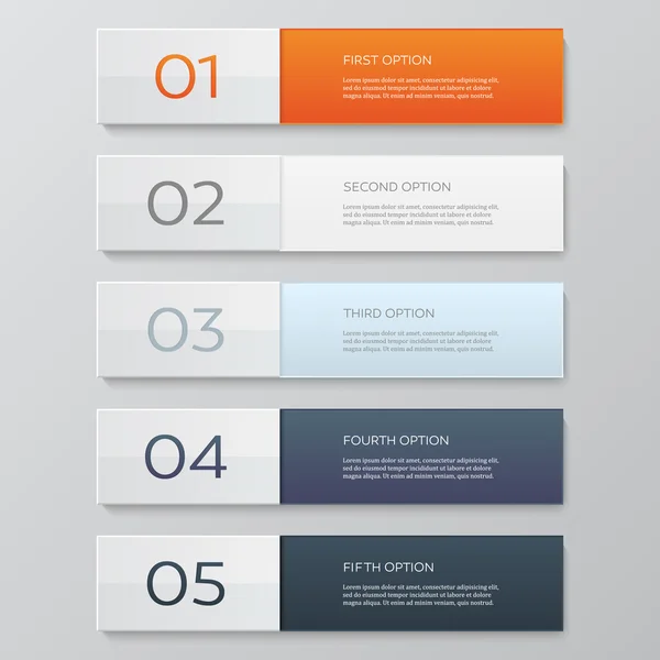 Plantilla de diseño infográfico. Concepto de negocio con 5 opciones . — Archivo Imágenes Vectoriales