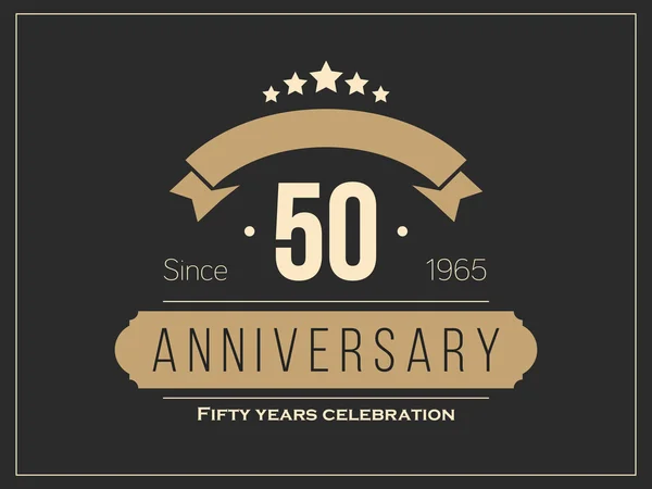 Πενήντα χρόνια λογότυπο εορτασμού επετείου. Λογότυπος της 50ής επετείου. Διανυσματικά Γραφικά