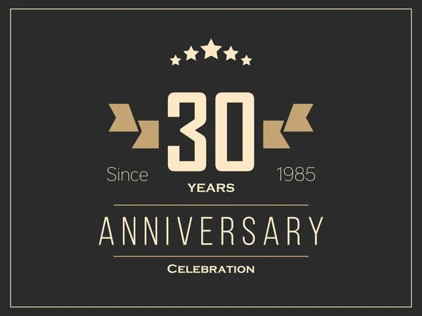 Τριάντα χρόνια λογότυπο εορτασμού επετείου. 30η λογότυπος της επετείου. Διανυσματικά Γραφικά