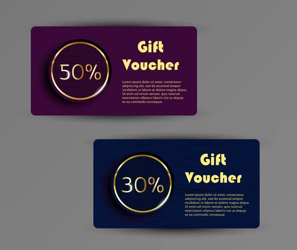 Gift voucher template. Vector illustration. — Stock Vector