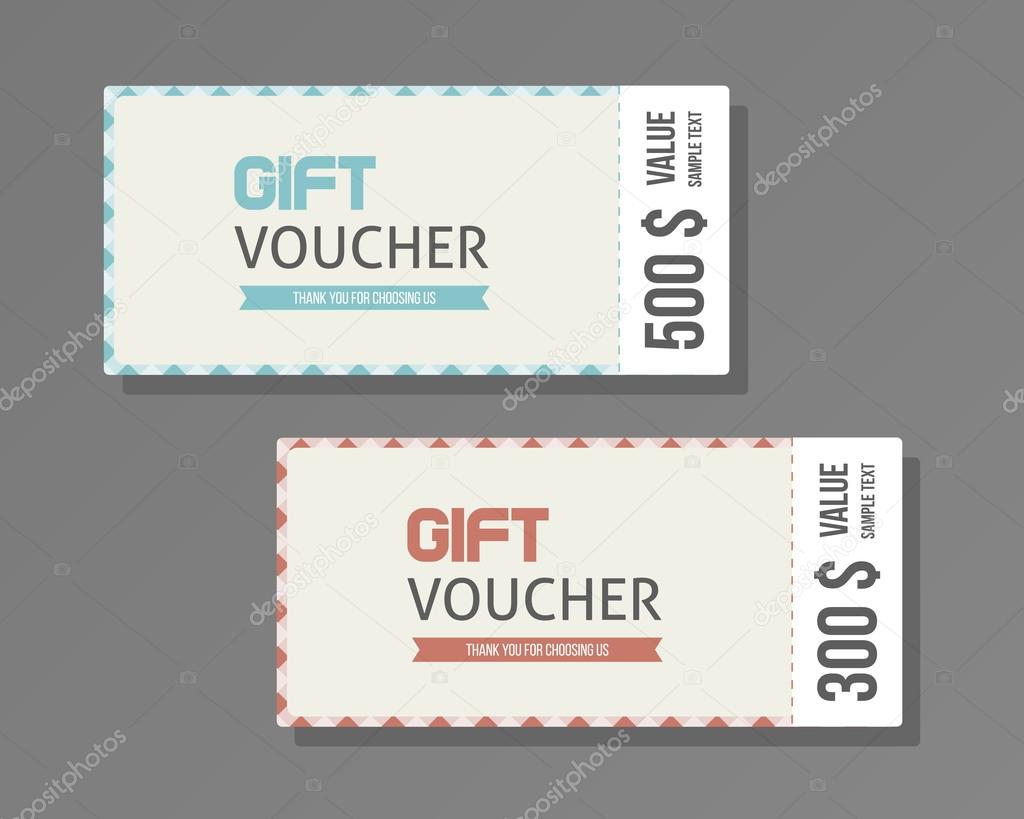 Gift voucher template. Vector illustration.