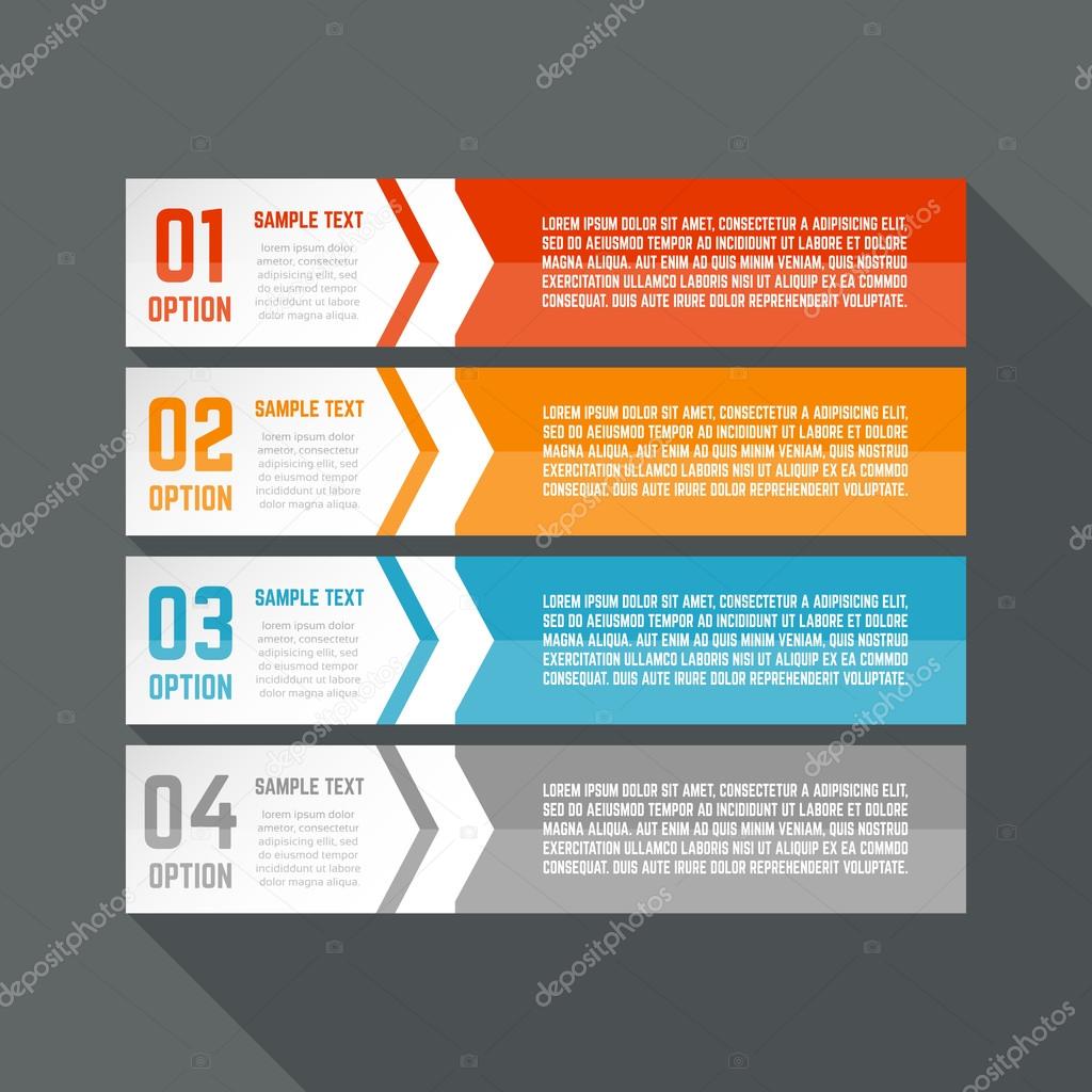 Infographics design template. Business concept with 4 options.