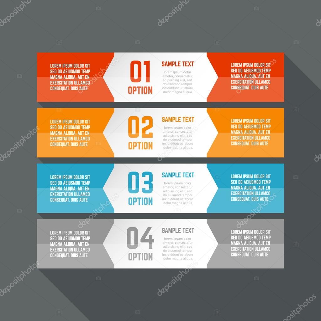 Infographics design template. Business concept with 4 options.