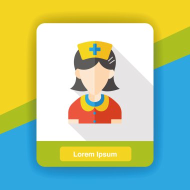 Tıp hemşireler düz simgesi simgesi öğesi