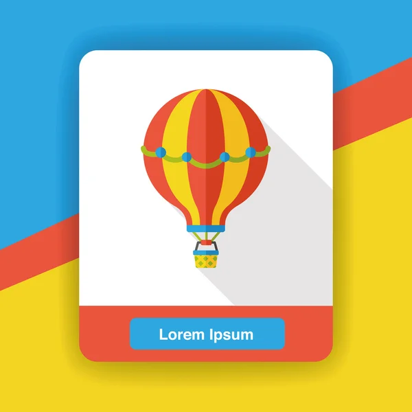 Hot air balloon flat icon icon element — Stock Vector