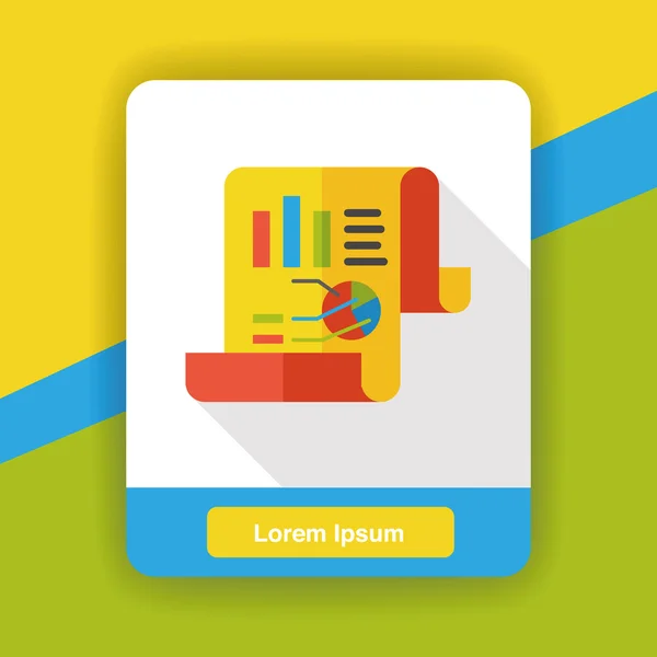 Papel de información financiera icono plano icono elemento — Vector de stock