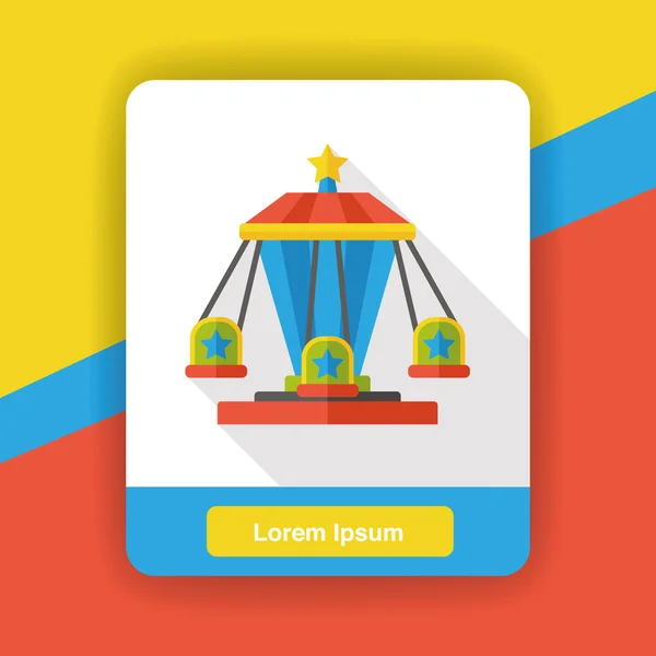Merry-go-round flat icon icon element — Stock Vector