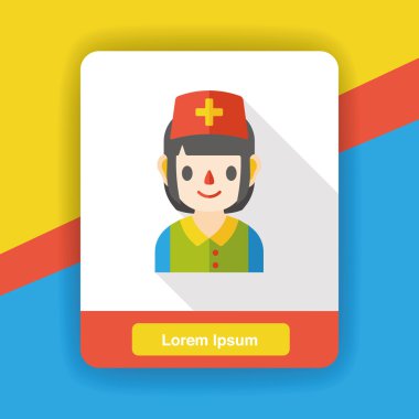 hemşire işgal karakter düz simgesi simgesi öğesi