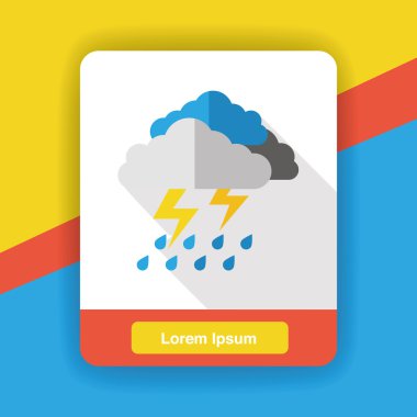 düz simgesi simgesi öğe yağmur hava