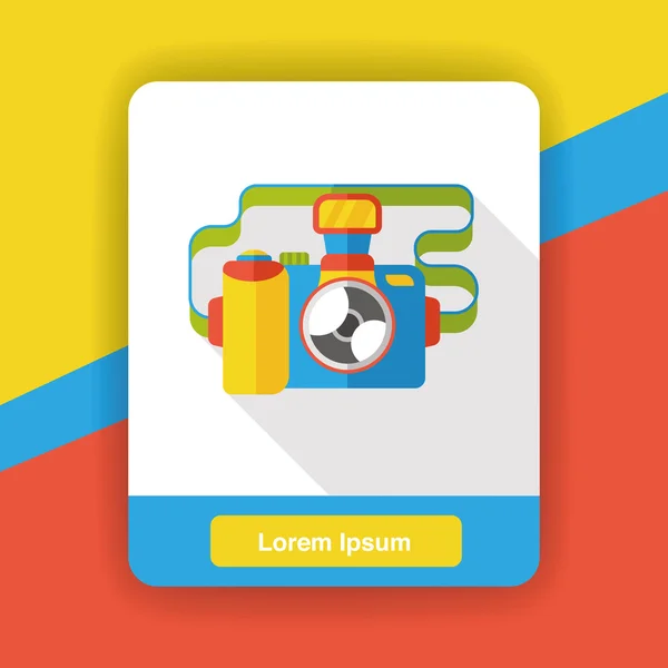 Cámara película plana icono icono elemento — Archivo Imágenes Vectoriales