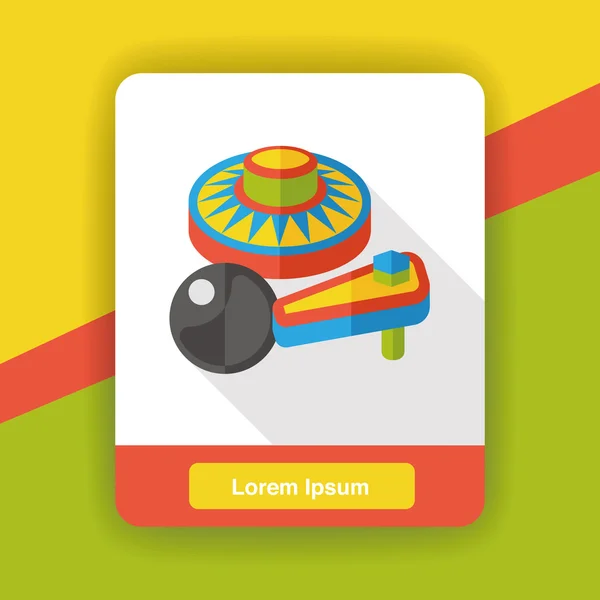 Pinball oyun düz simgesi simgesi öğesi
